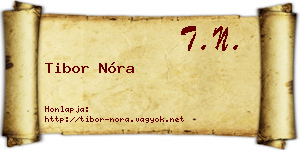 Tibor Nóra névjegykártya